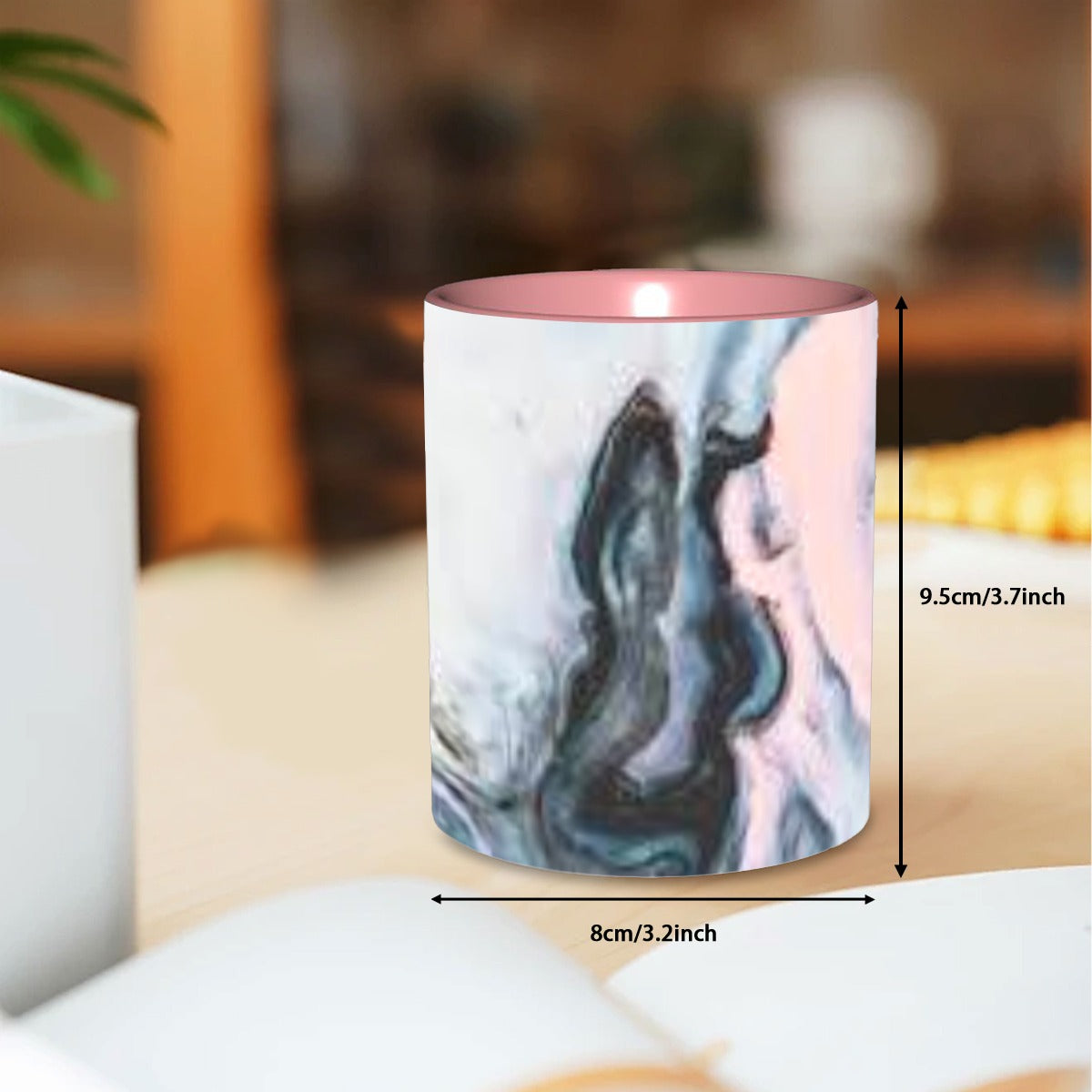 Pink, Black, White Marble Look Coffee Mug 11 oz. Free Shipping