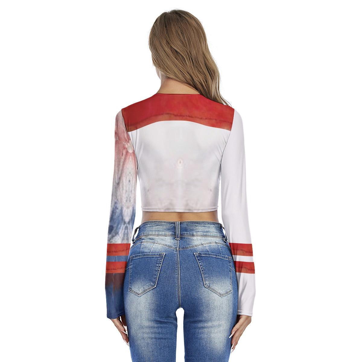 Cosplay Artificial Holes Women's Crop Top T-Shirt