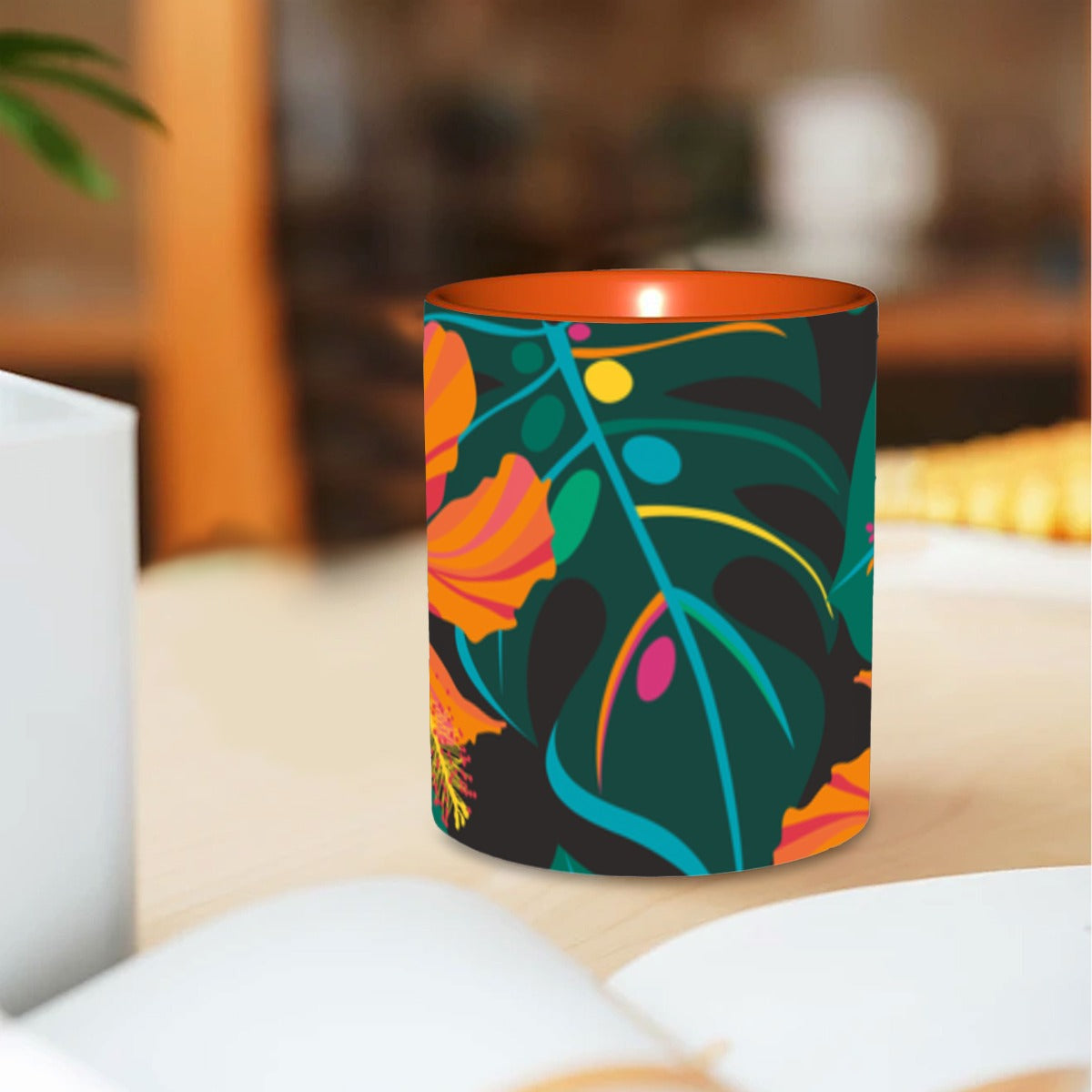 Orange Flower Coffee Mug 11 oz Free Shipping