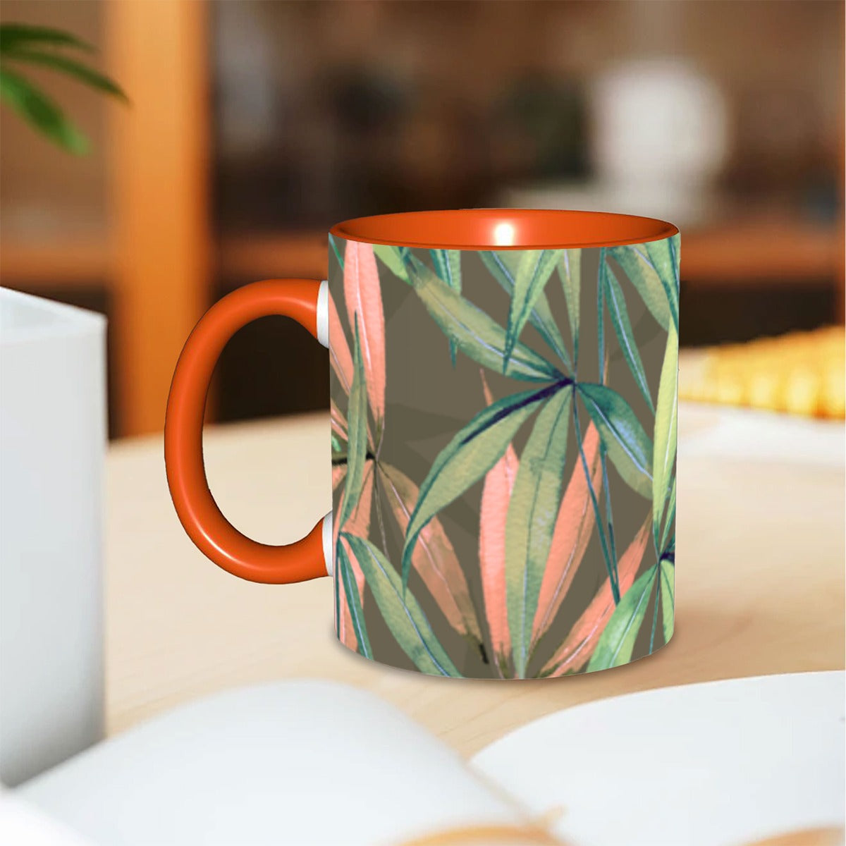 Green Leaf Coffee Mug 11 oz. Free Shipping