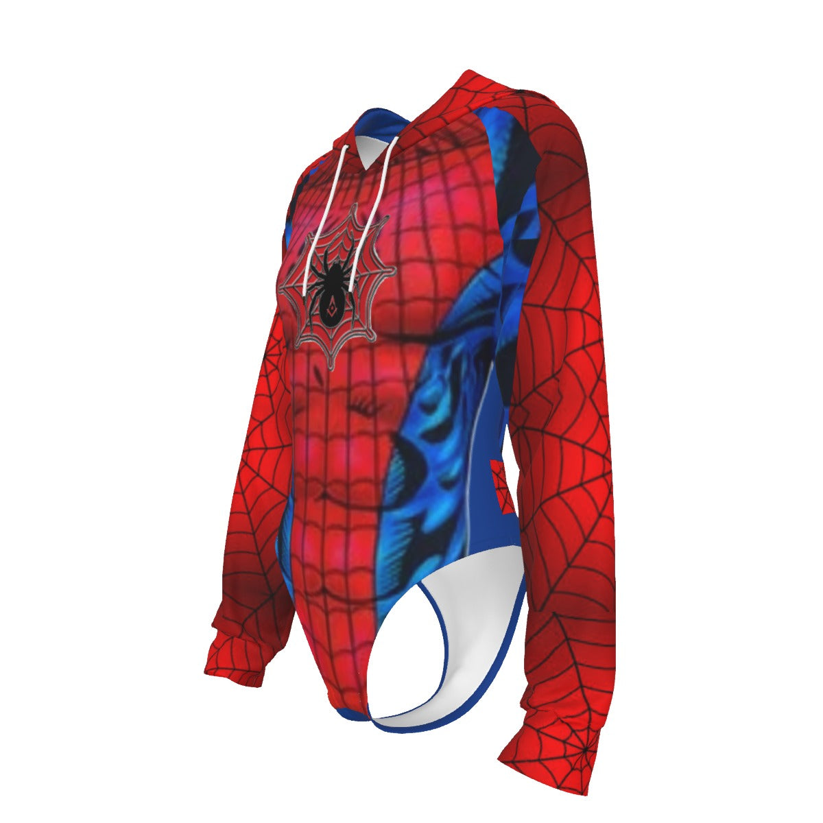 Cosplay Raglan Sleeve Hooded Bodysuit