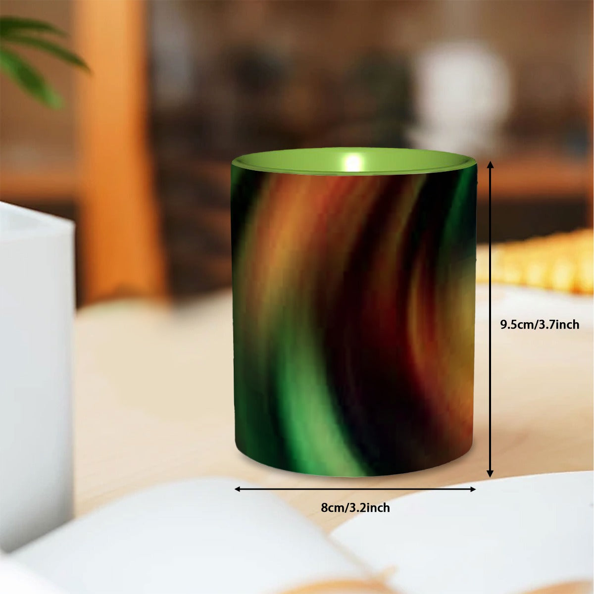 Green & Orange Swirl Coffee Mug 11 oz. Free Shipping