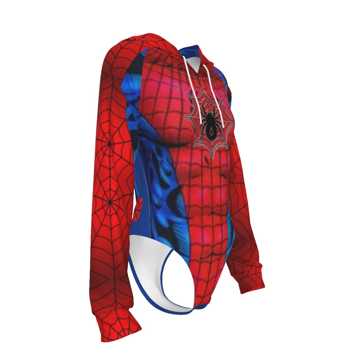 Cosplay Raglan Sleeve Hooded Bodysuit