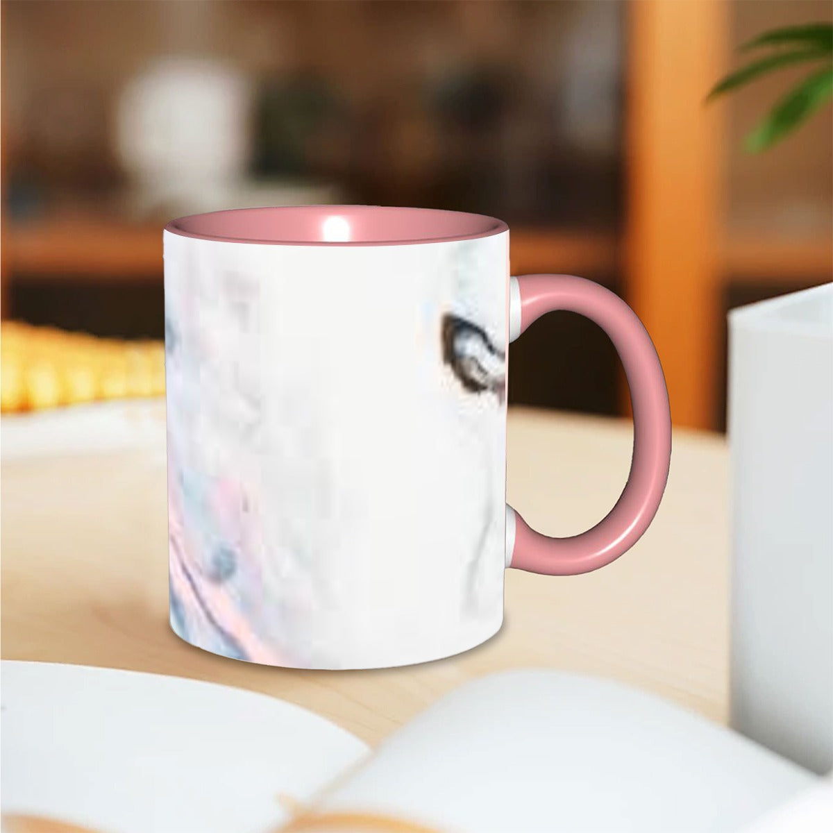 Pink, Black, White Marble Look Coffee Mug 11 oz. Free Shipping