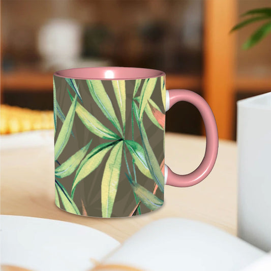 Green Leaf Coffee Mug 11 oz. Free Shipping