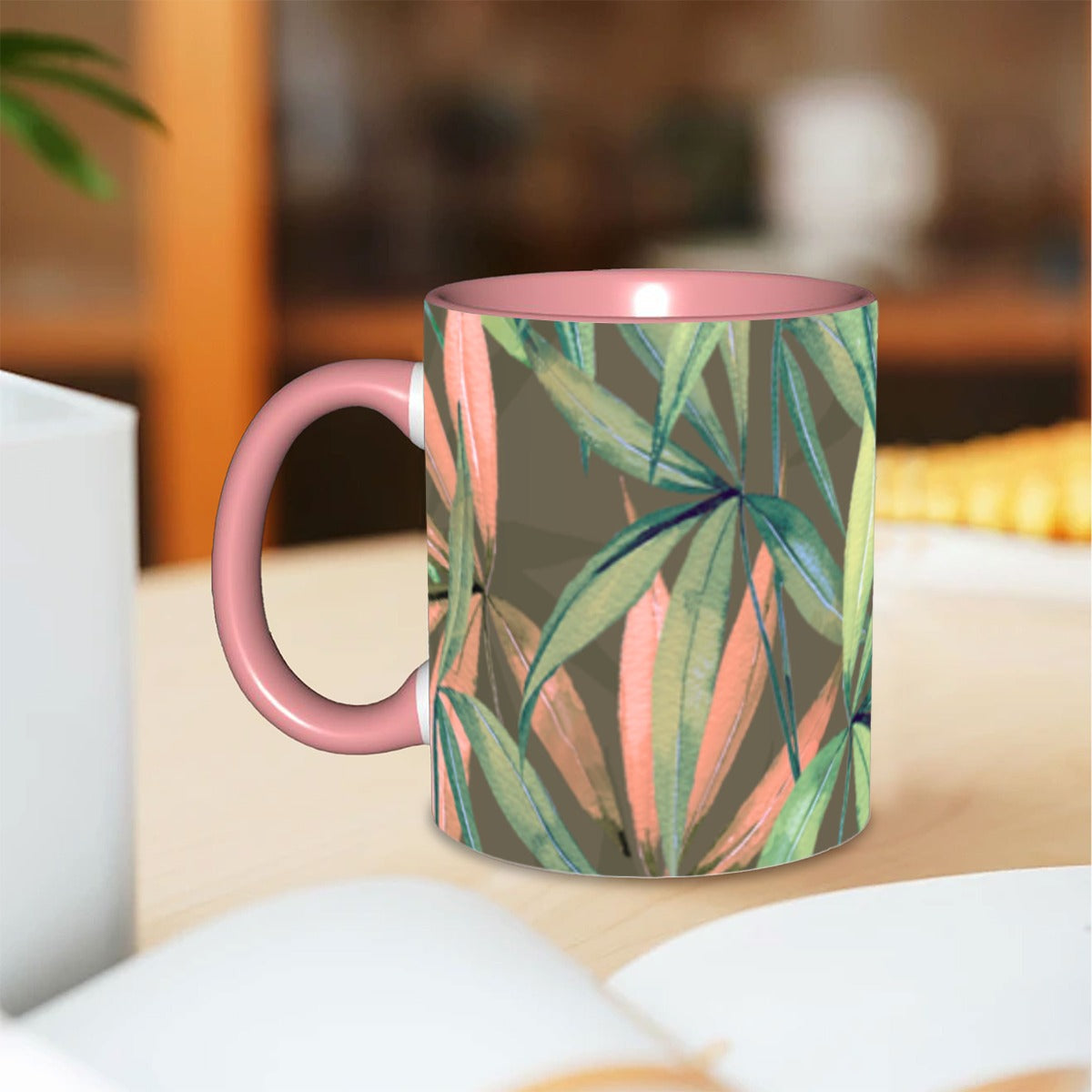 Green Leaf Coffee Mug 11 oz. Free Shipping