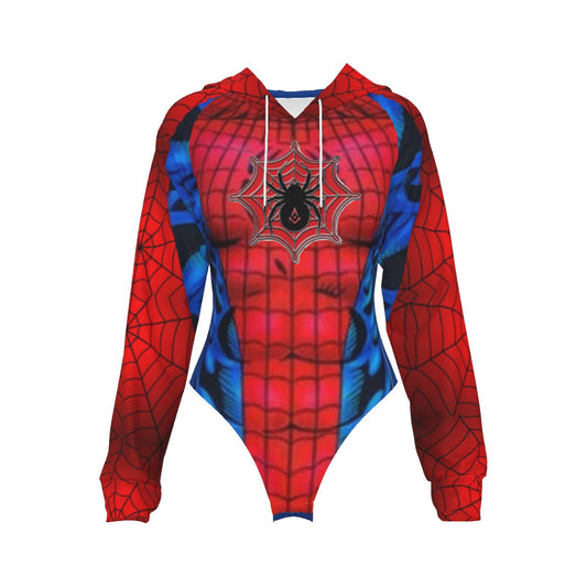 Cosplay Raglan Sleeve Hooded Bodysuit