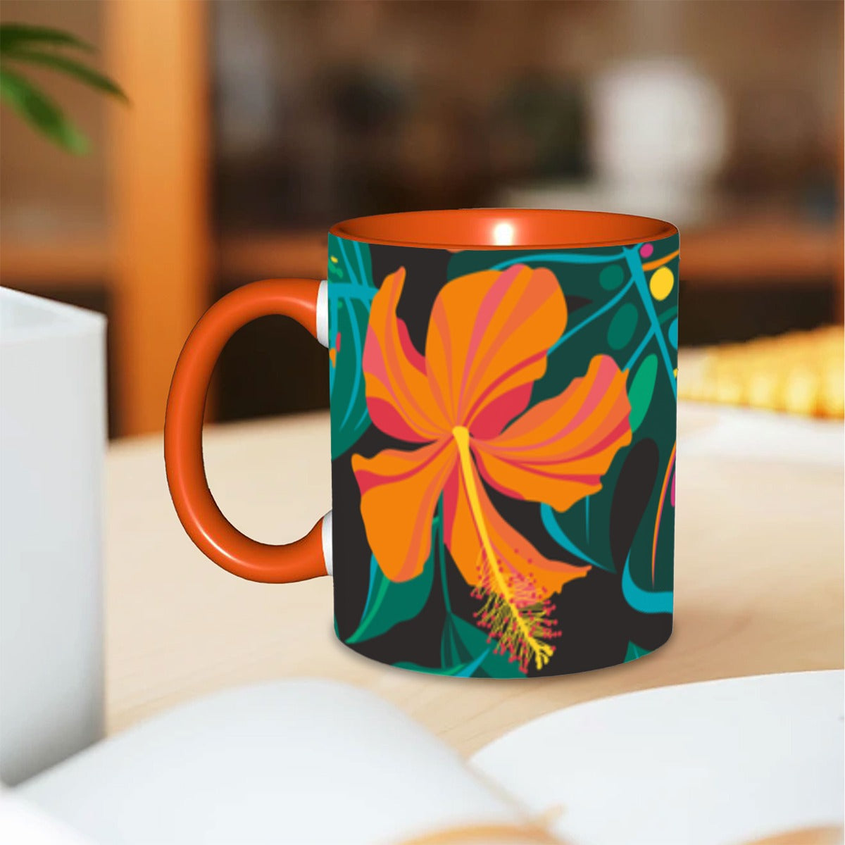 Orange Flower Coffee Mug 11 oz Free Shipping