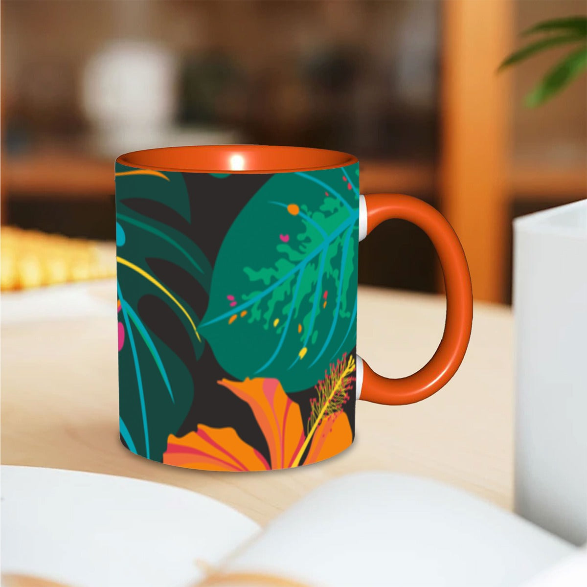 Orange Flower Coffee Mug 11 oz Free Shipping