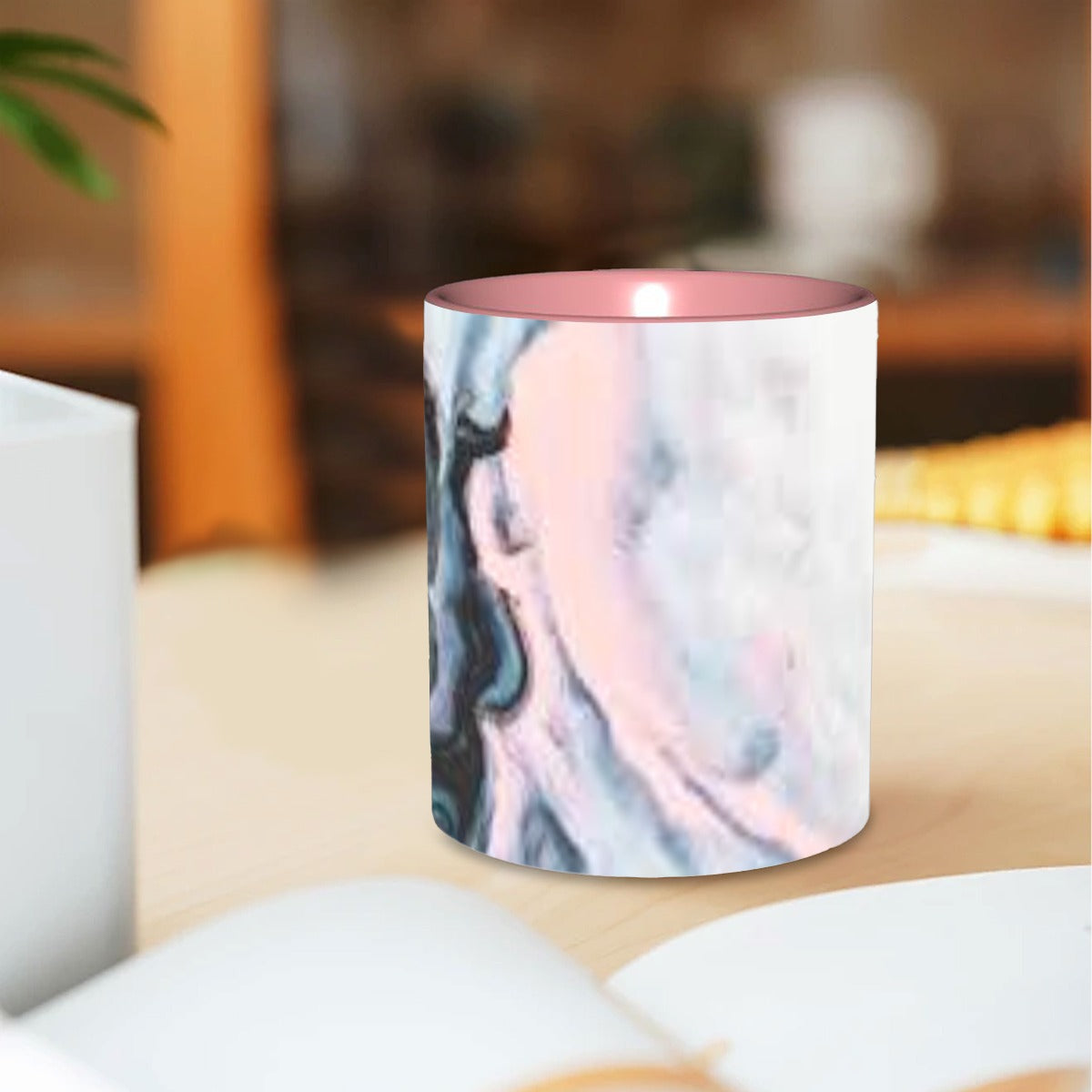 Pink, Black, White Marble Look Coffee Mug 11 oz. Free Shipping