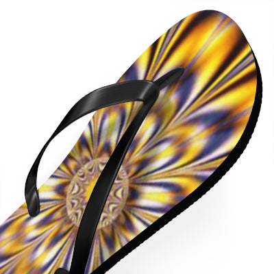 Purple-Gold Kaleidescope Flip Flops