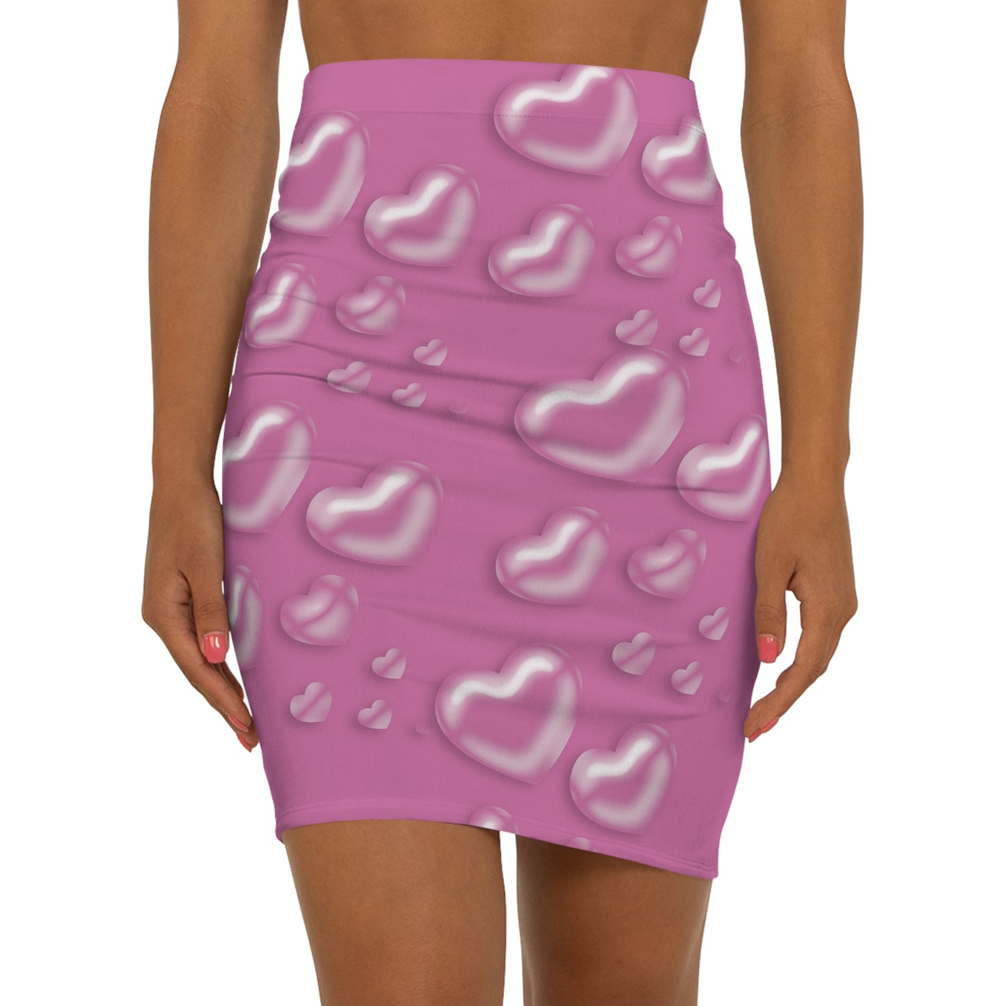 Women's Heart Bubble Mini Skirt