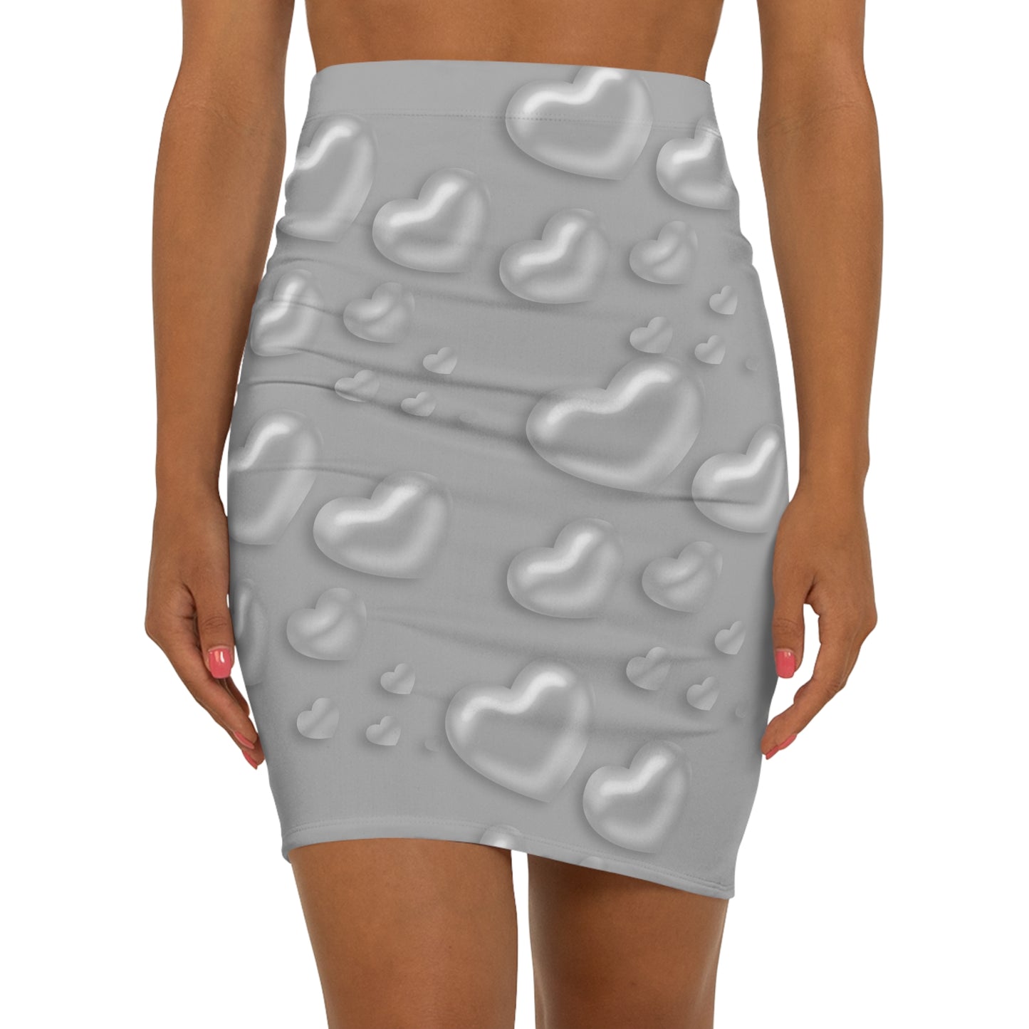 Women's Heart Bubble Mini Skirt