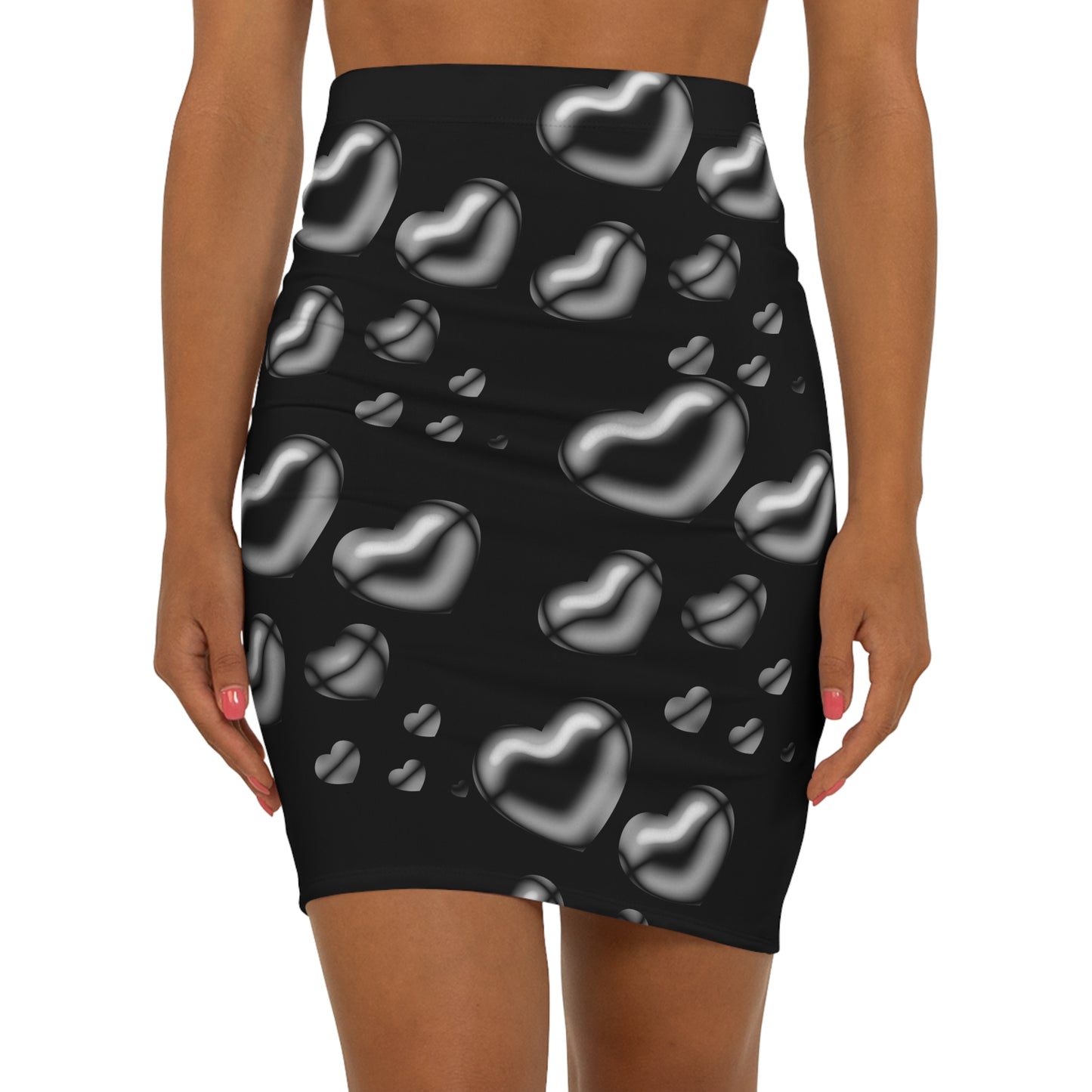 Women's Heart Bubble Mini Skirt