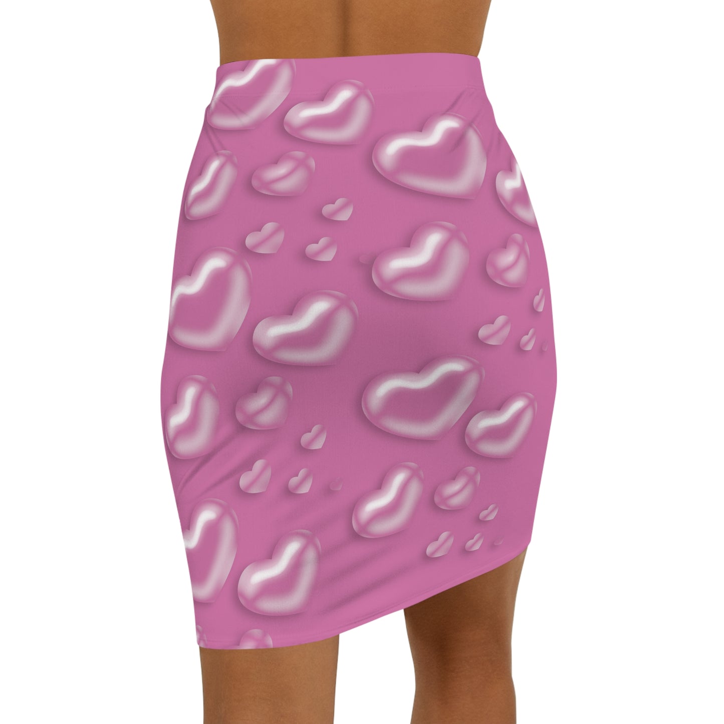 Women's Heart Bubble Mini Skirt