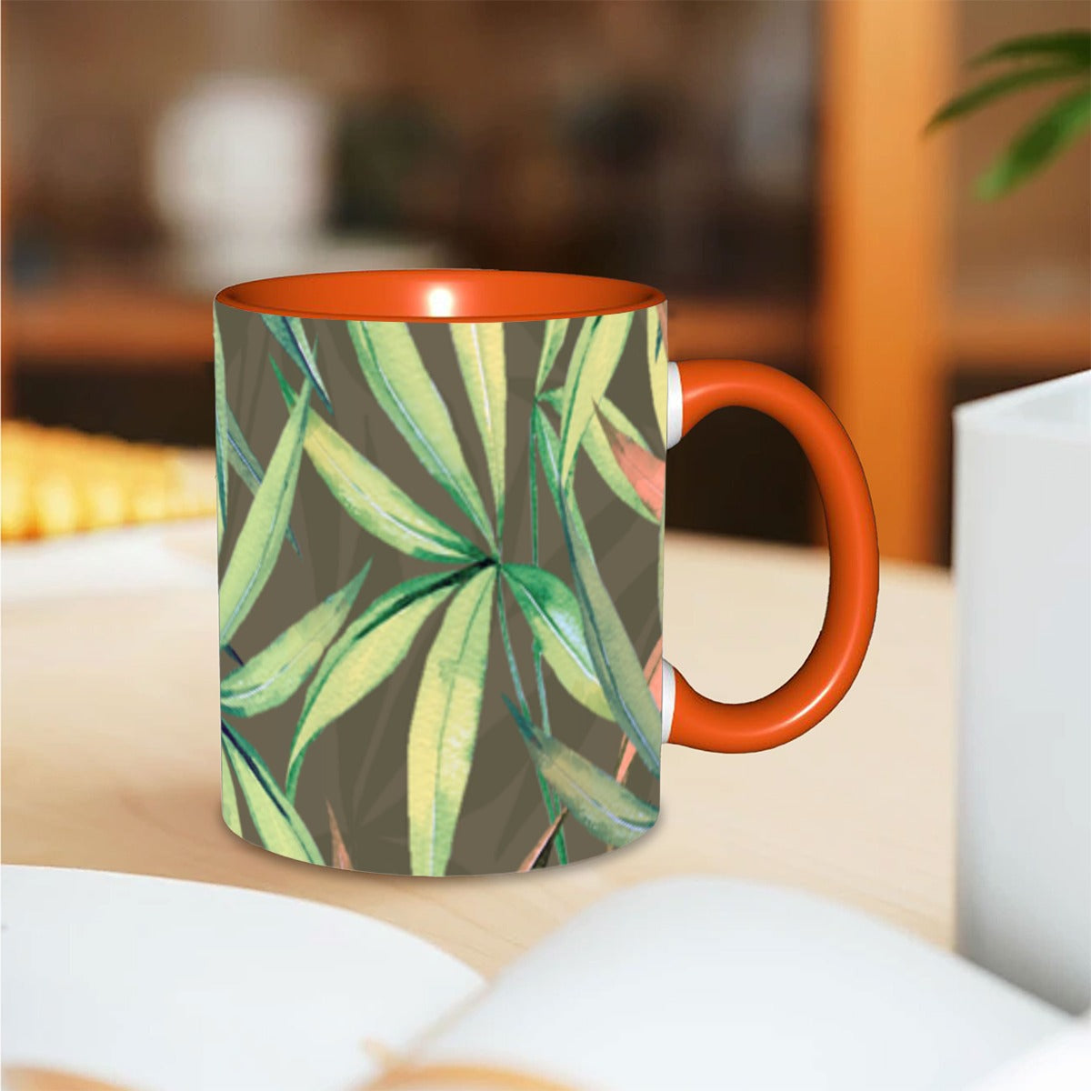 Green Leaf Coffee Mug 11 oz. Free Shipping