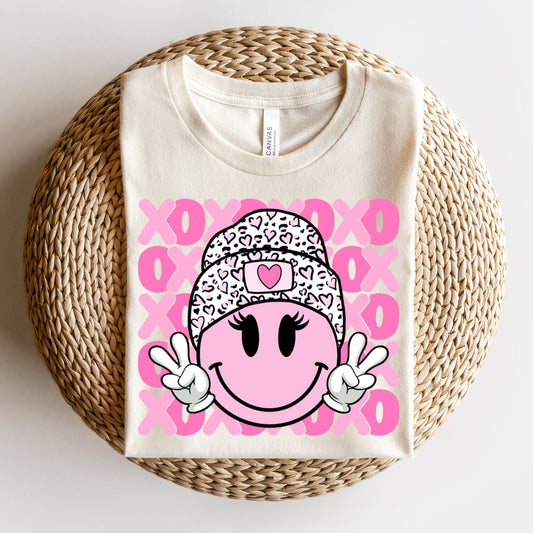 Xoxo Smiley Face Graphic Tee Infants to Adult Sizes