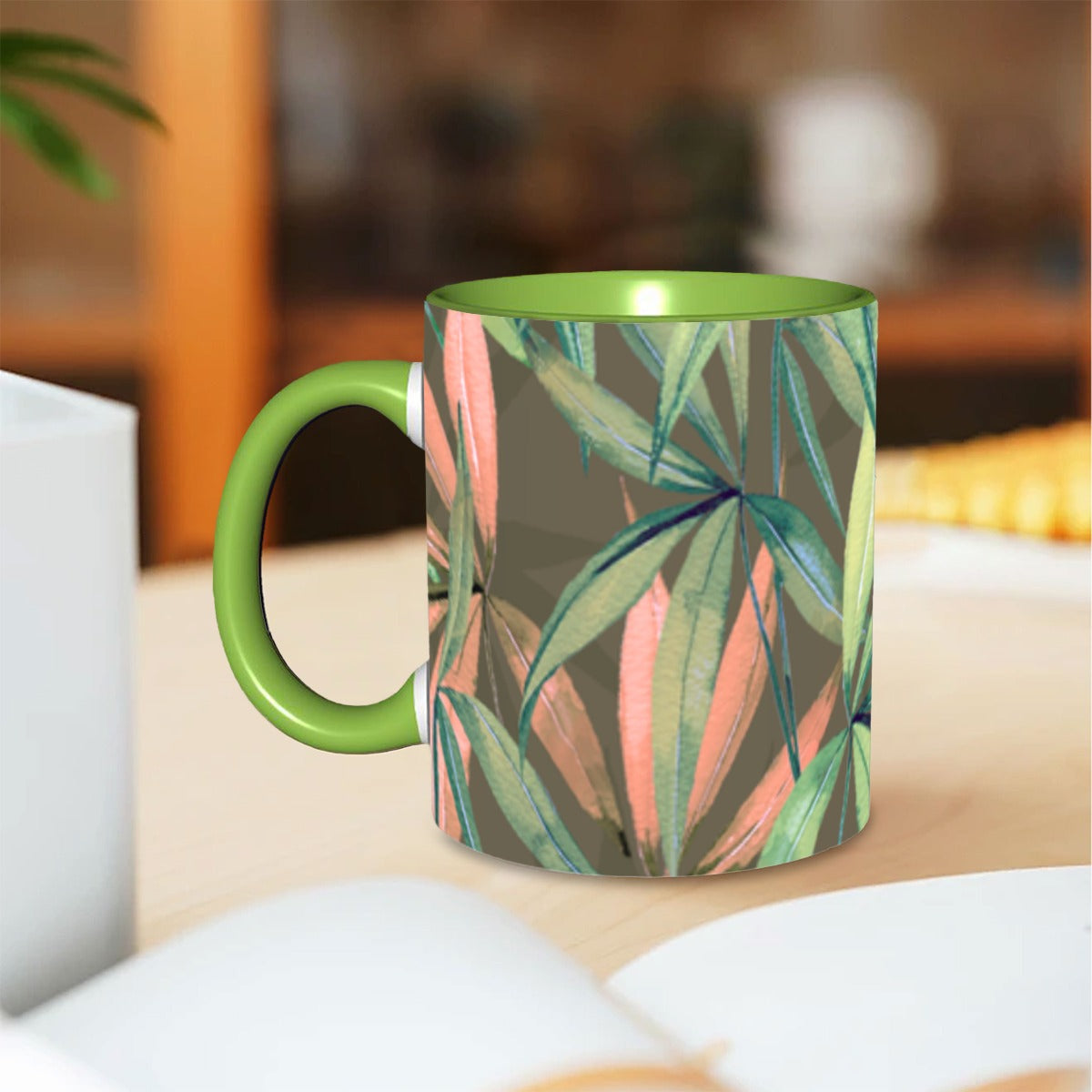 Green Leaf Coffee Mug 11 oz. Free Shipping