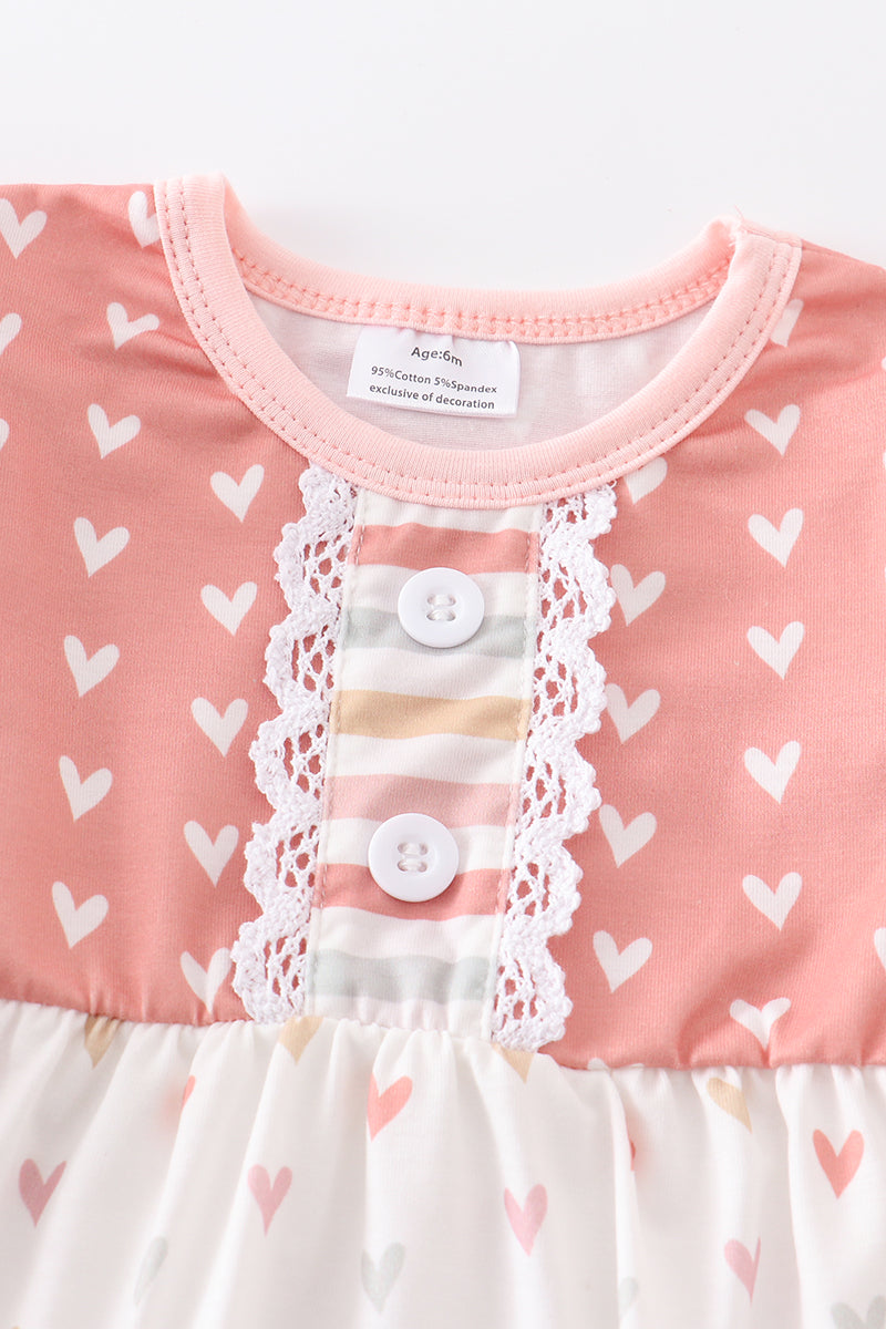 Pink heart print girl bubble