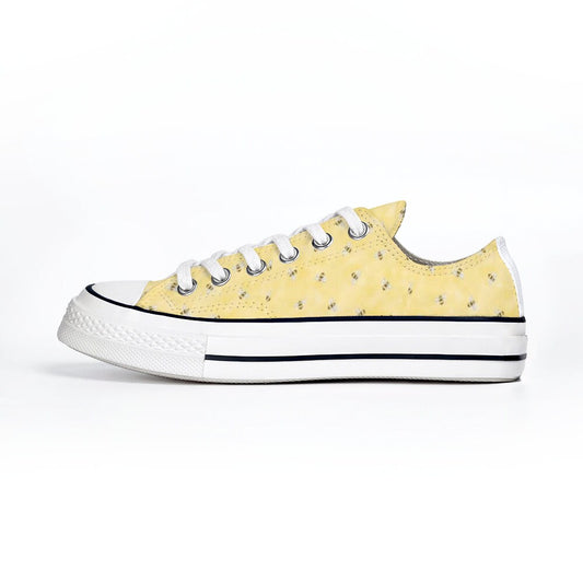 Yellow Bees Low Top Canvas Shoes