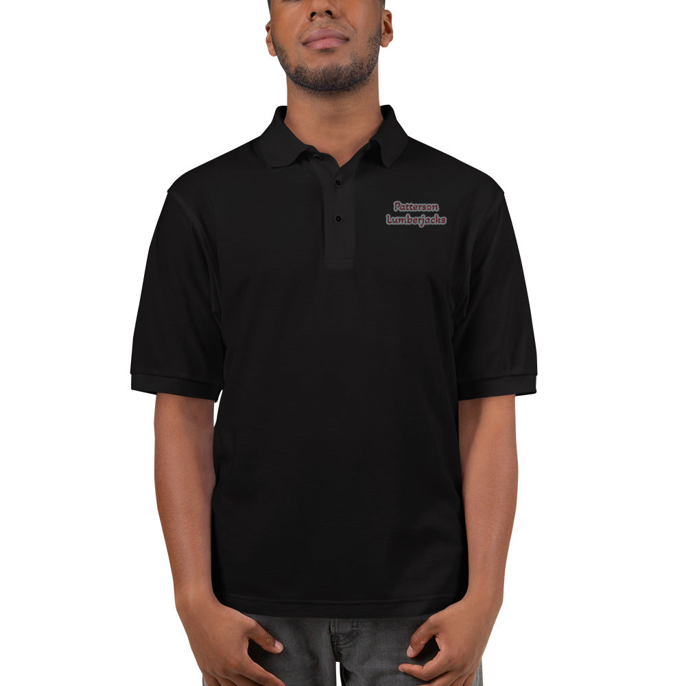 Patterson Lumberjacks Port Authority Men's Premium Polo Black