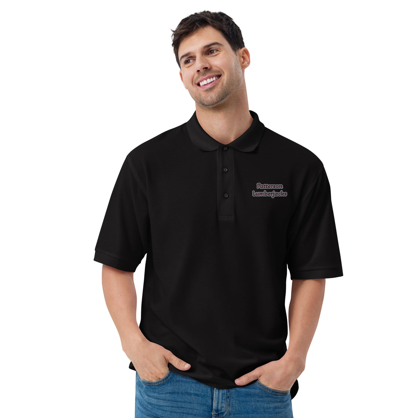 Patterson Lumberjacks Port Authority Men's Premium Polo Black