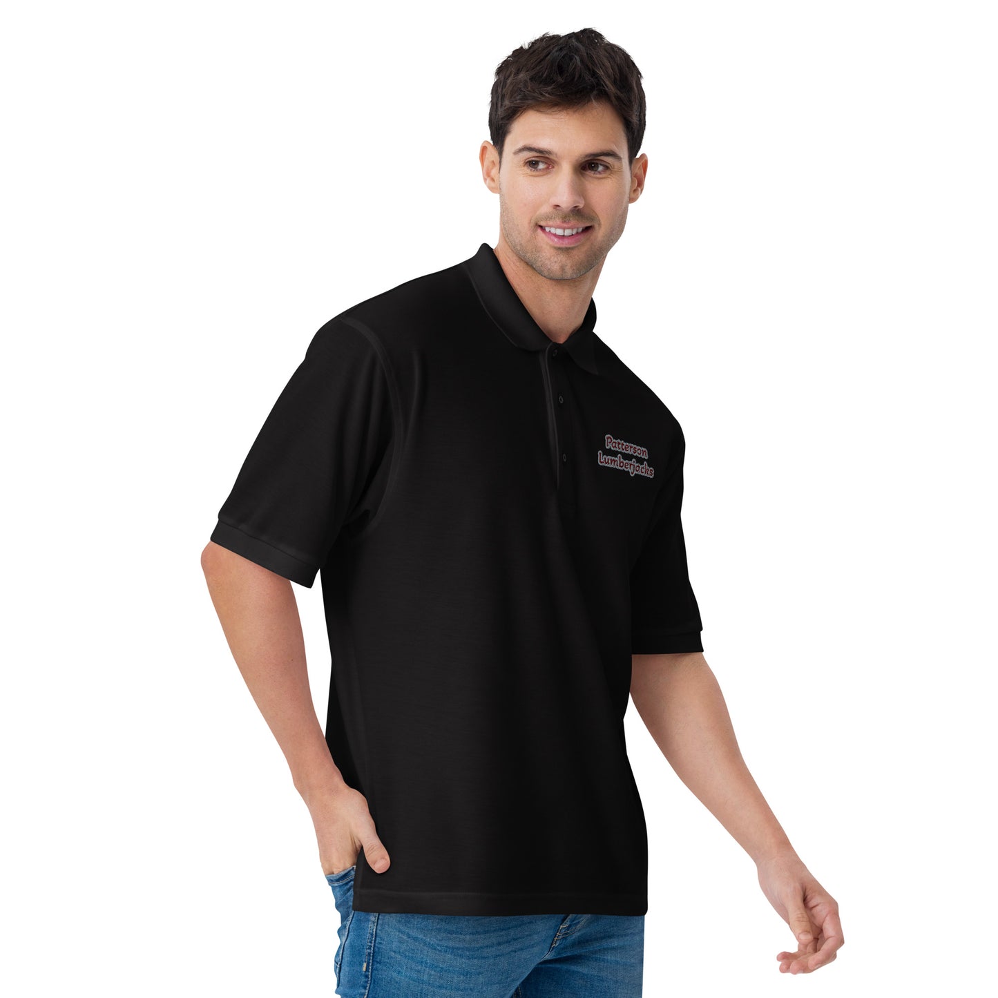 Patterson Lumberjacks Port Authority Men's Premium Polo Black