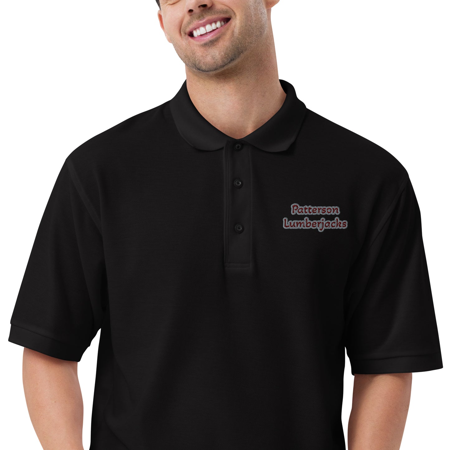 Patterson Lumberjacks Port Authority Men's Premium Polo Black