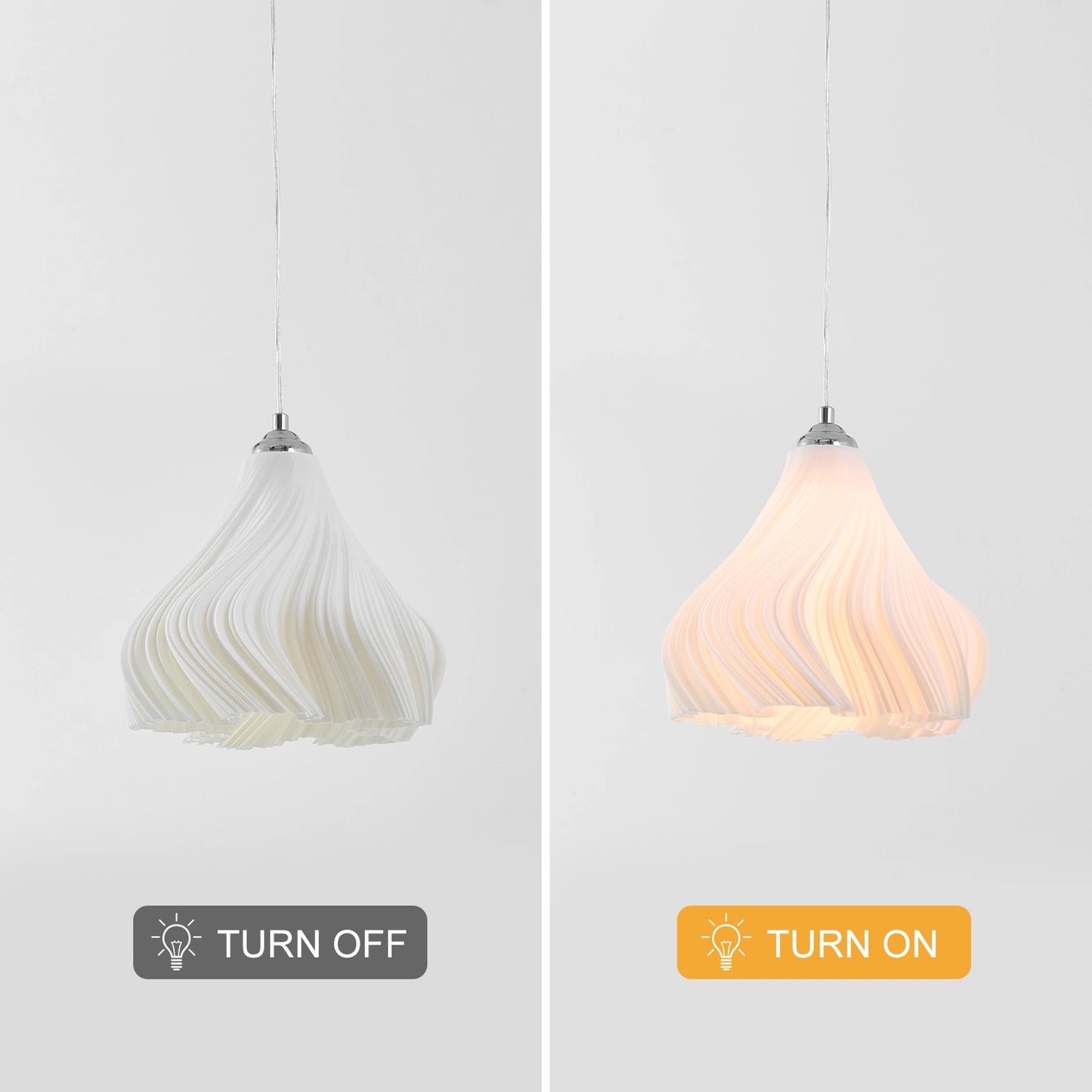 Simple Three-dimensional Petal Design Chandeliers,No bulbs(2 pack)