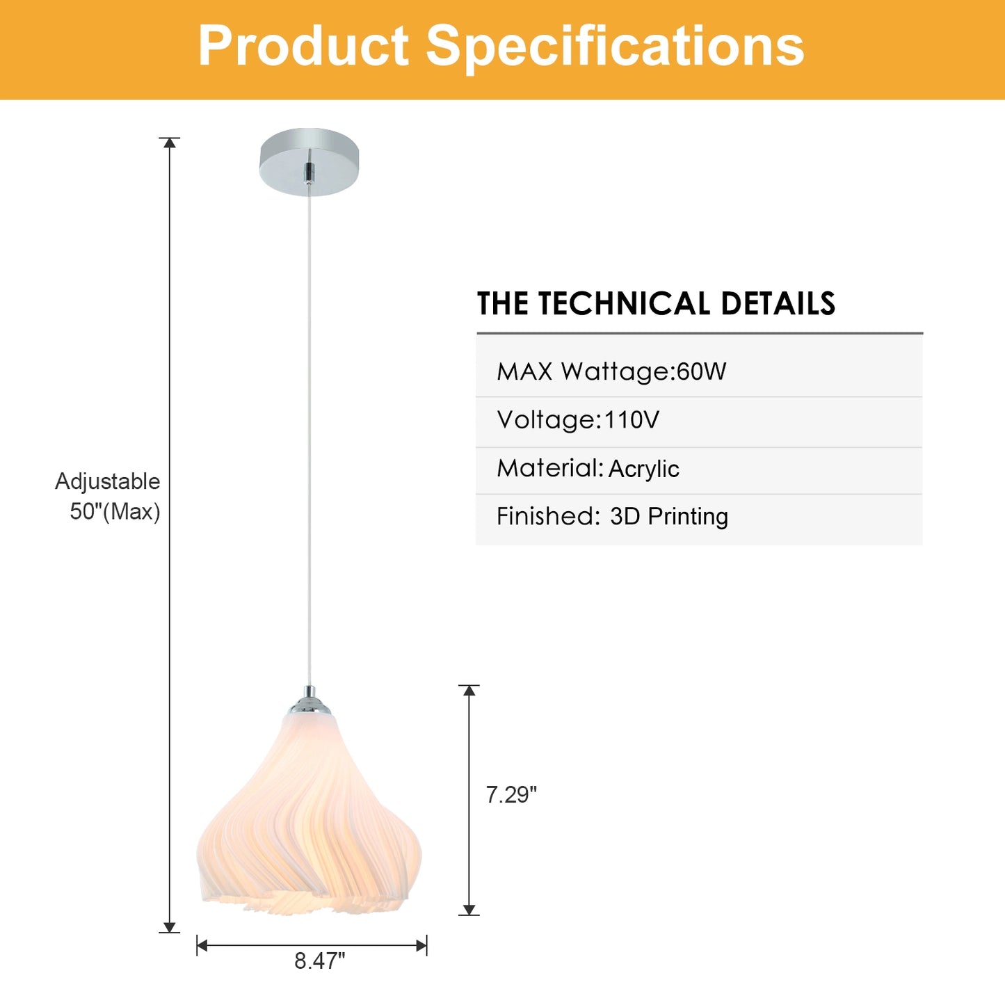 Simple Three-dimensional Petal Design Chandeliers,No bulbs(2 pack)