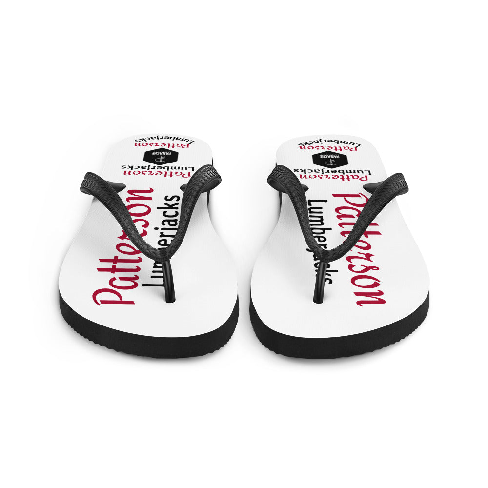 Patterson Lumberjacks Flip-Flops Red and Black