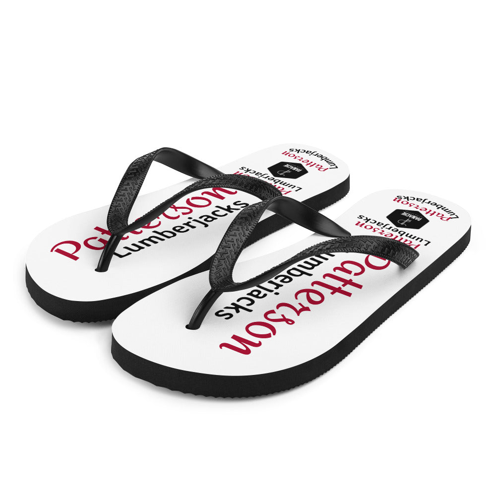 Patterson Lumberjacks Flip-Flops Red and Black