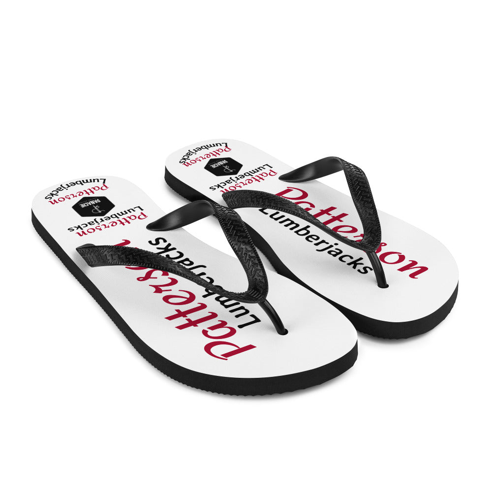 Patterson Lumberjacks Flip-Flops Red and Black