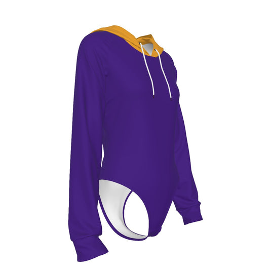 All-Over Print Women's Raglan Sleeve Hooded Bodysuit