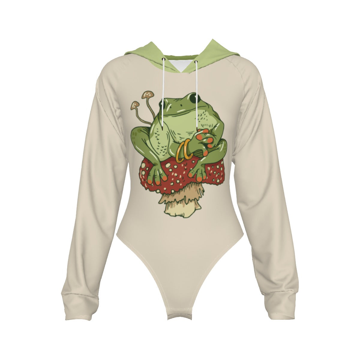 Unisex Raglan Sleeve Hooded Bodysuit