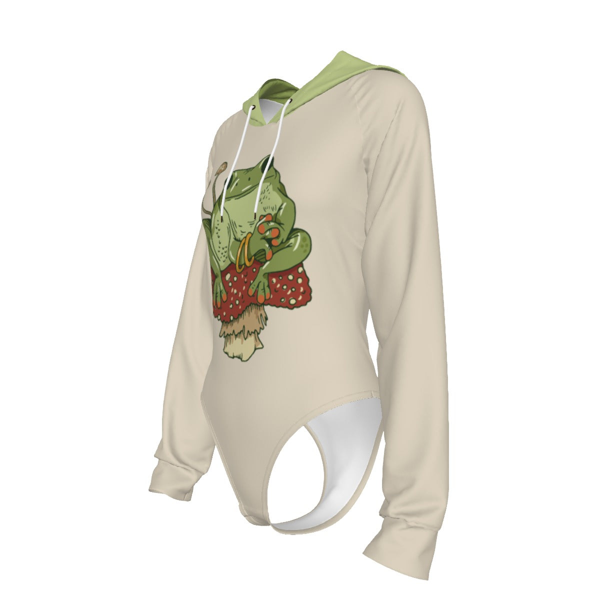 Unisex Raglan Sleeve Hooded Bodysuit