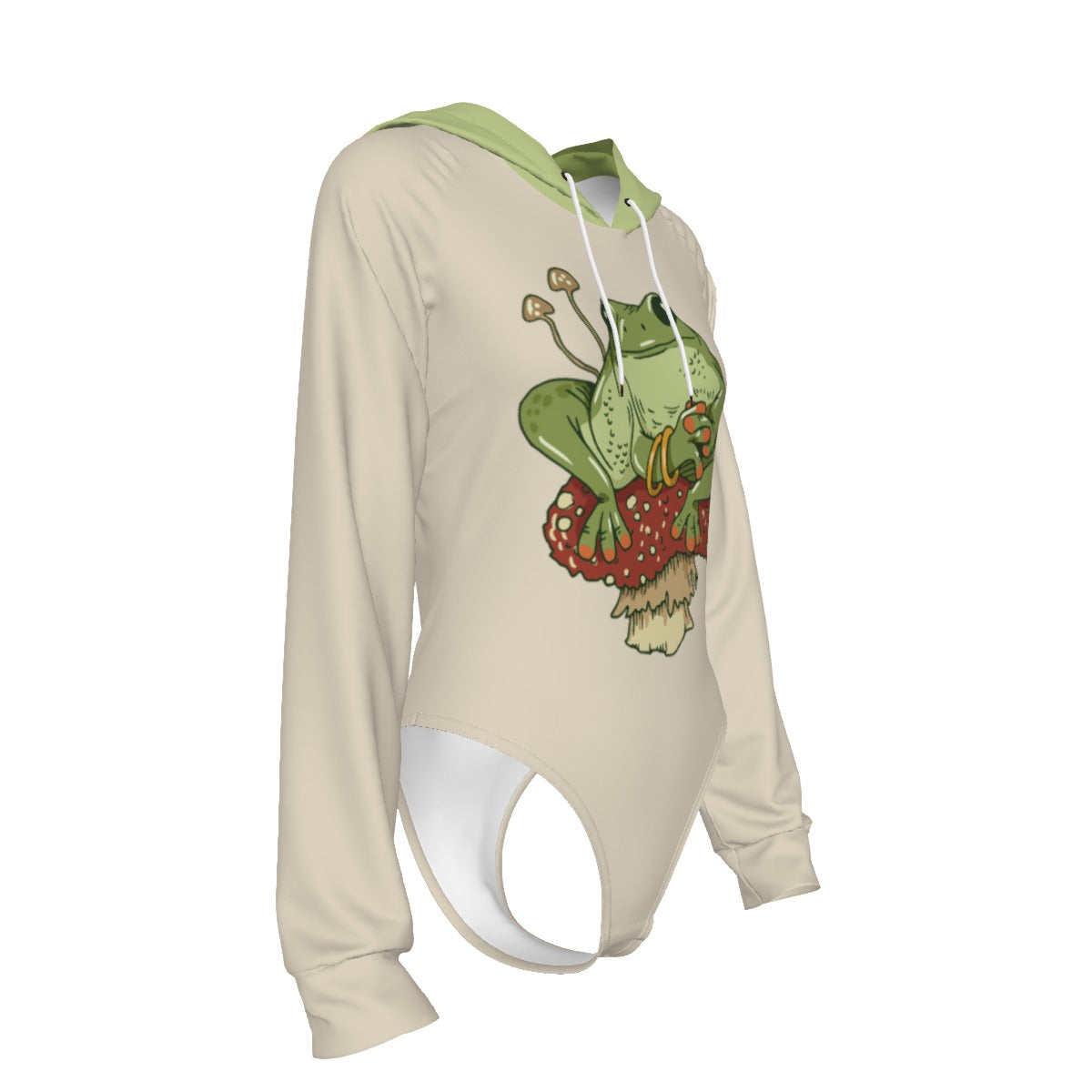 Unisex Raglan Sleeve Hooded Bodysuit