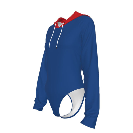 All-Over Print Women's Raglan Sleeve Hooded Bodysuit