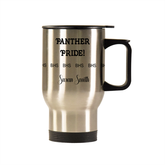 Brushed Stainless Steel Mug 15oz Personalized BHS Berwick Panthers