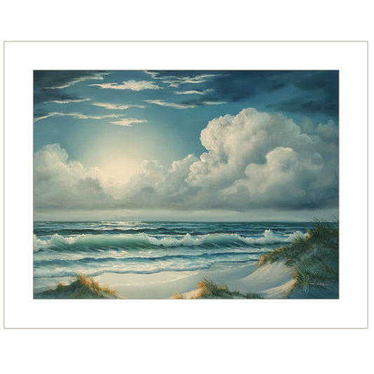 "Moon Glow" by Georgia Janisse, Ready to Hang Framed Print, White Frame