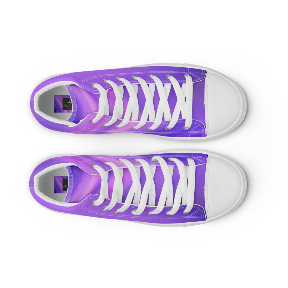 Men’s high top canvas shoes Purple