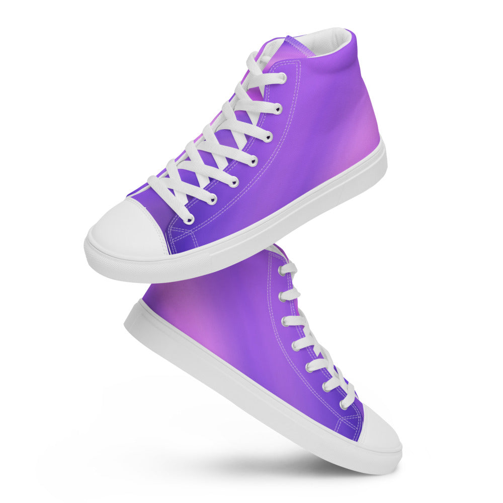 Men’s high top canvas shoes Purple