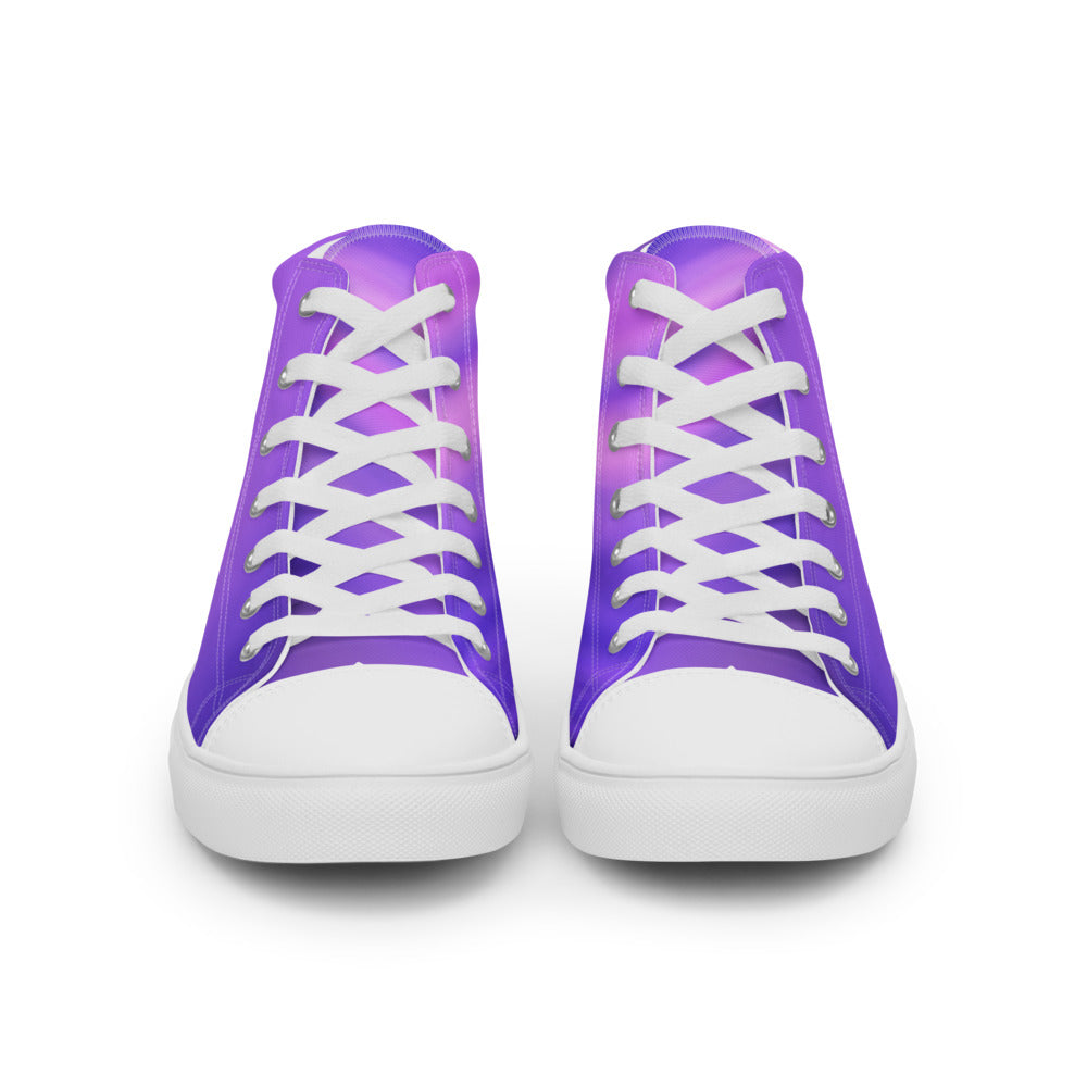 Men’s high top canvas shoes Purple