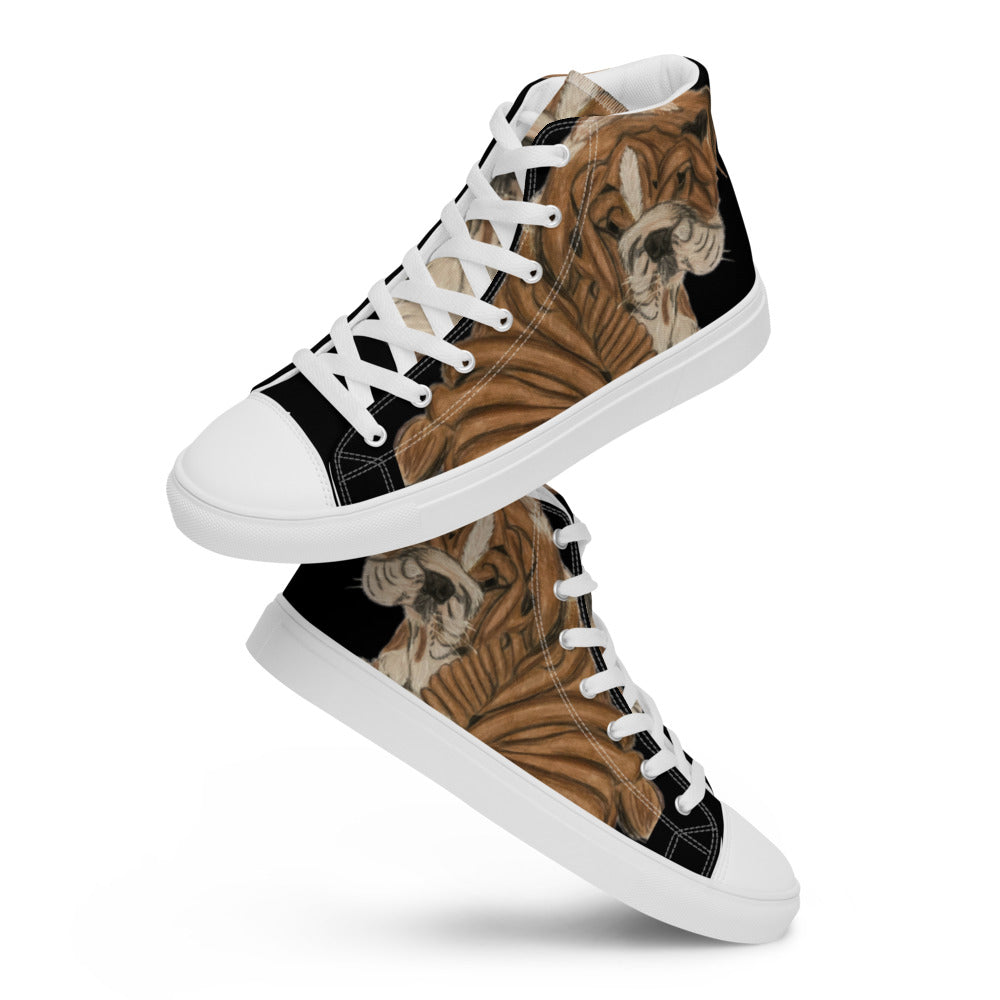 Men’s high top canvas shoes Shar Pei