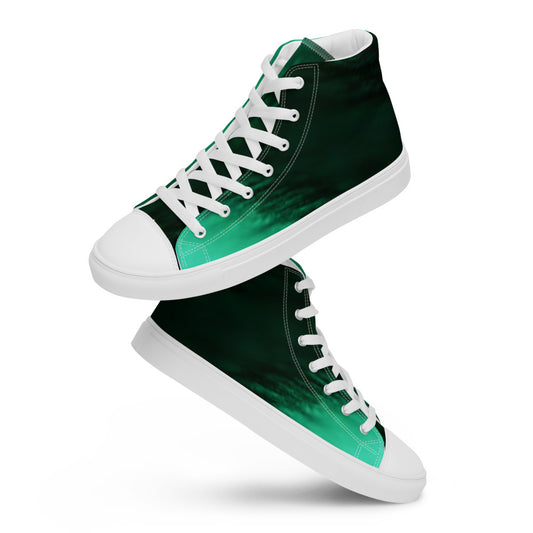 Men’s high top canvas shoes Green