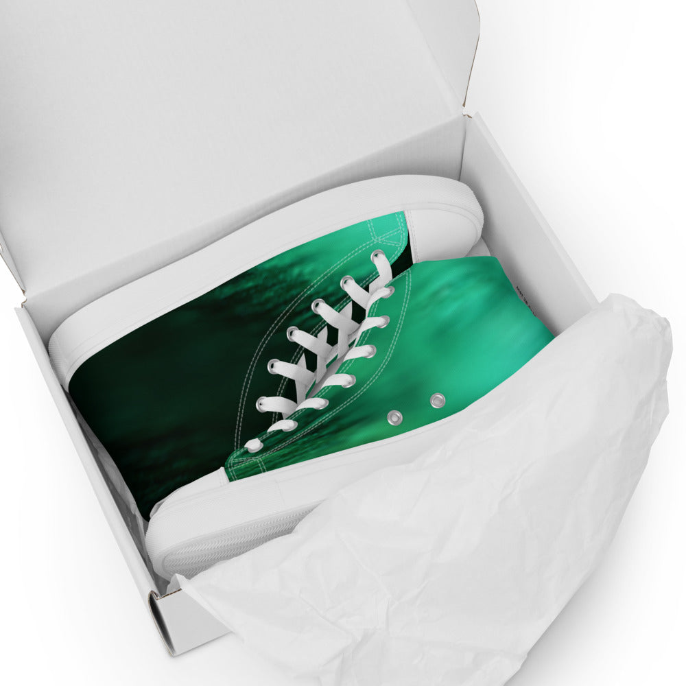 Men’s high top canvas shoes Green