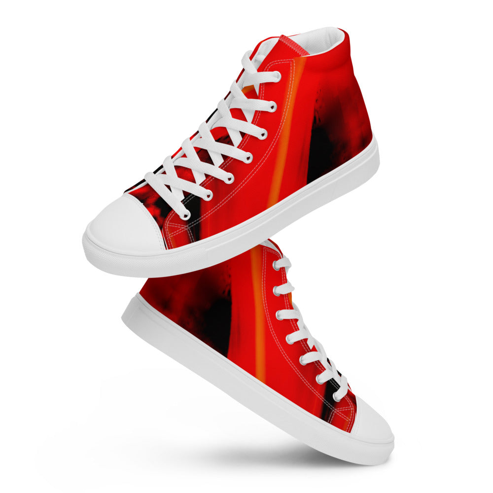 Men’s high top canvas shoes Red & Black