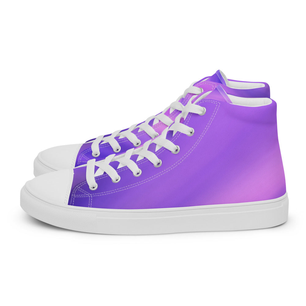 Men’s high top canvas shoes Purple