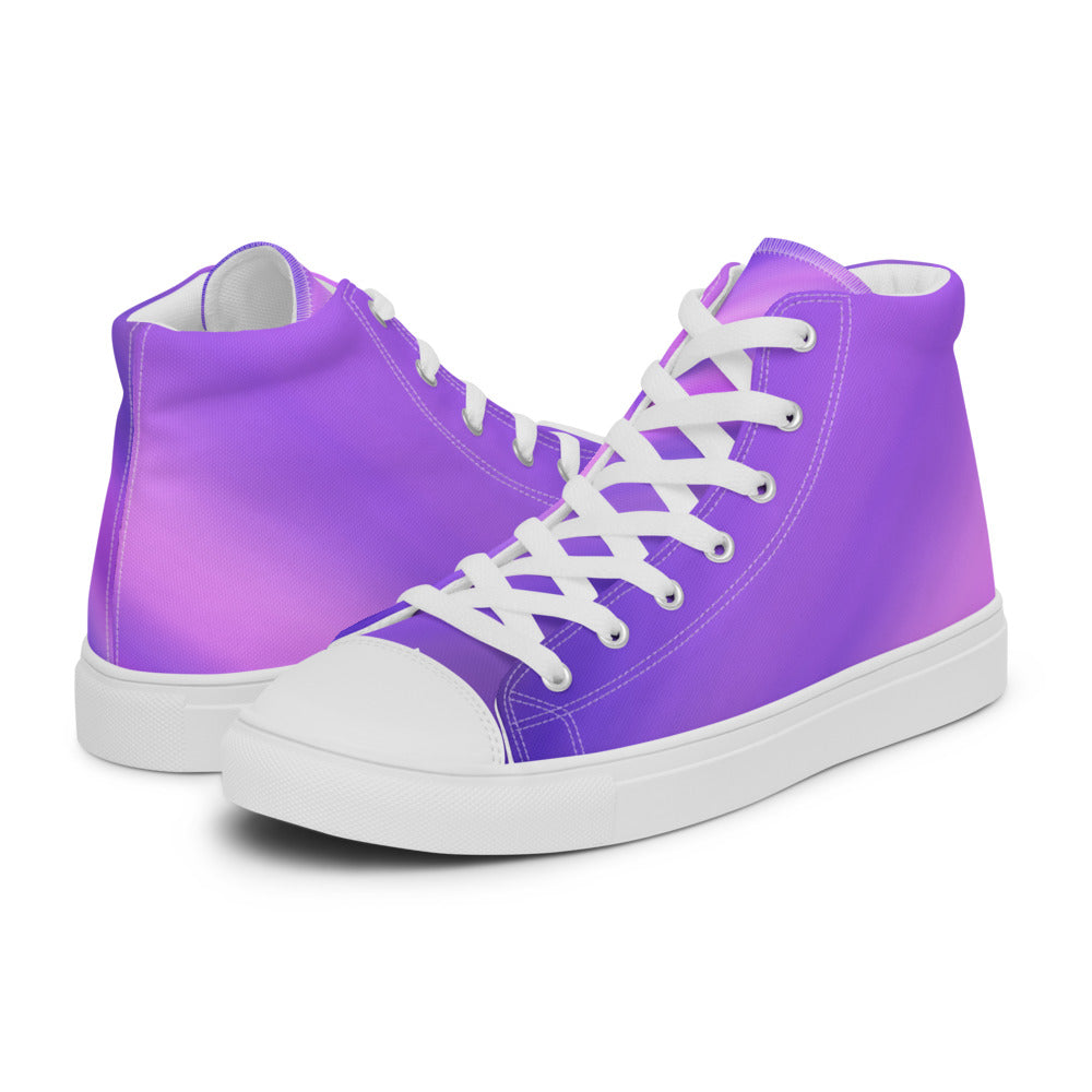 Men’s high top canvas shoes Purple