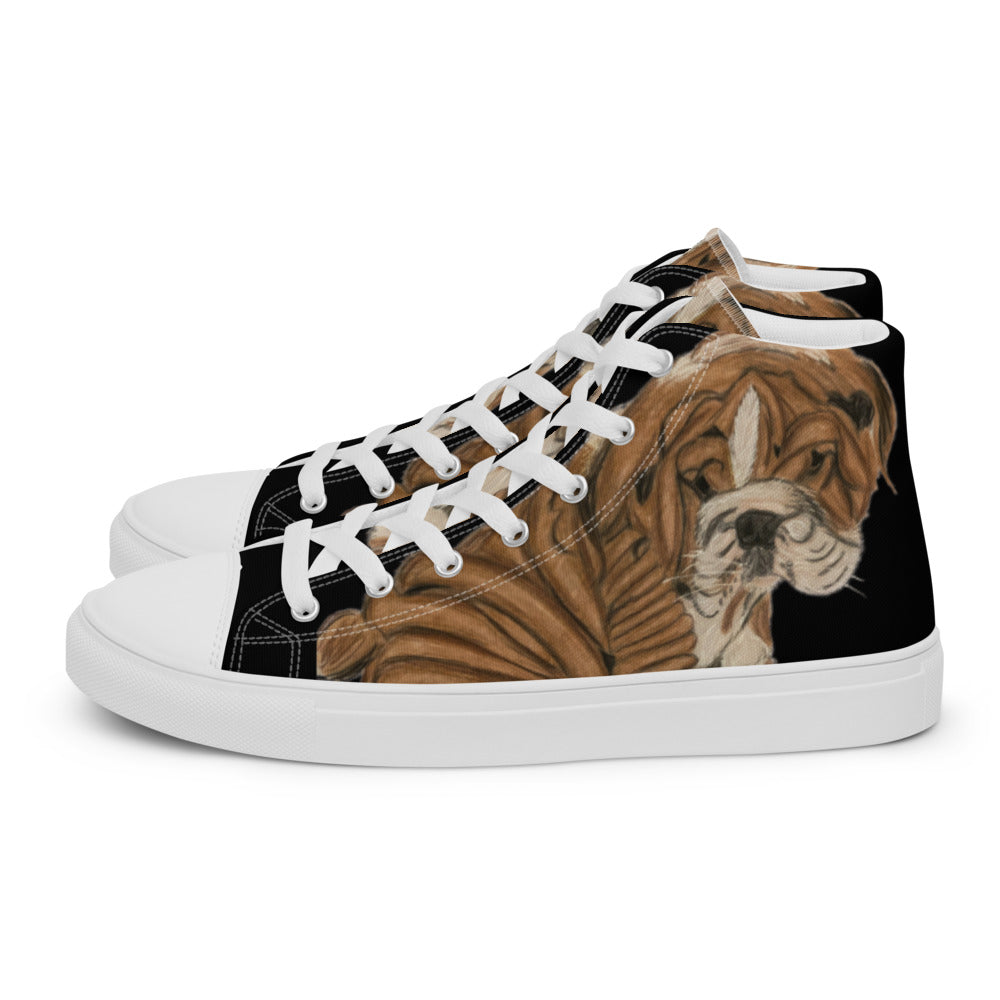 Men’s high top canvas shoes Shar Pei